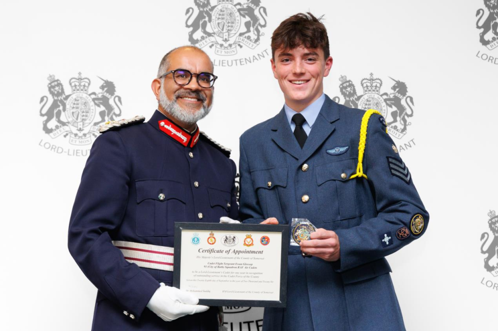 Cadet Flight Sergeant Ewan Glossop (17) from Bath